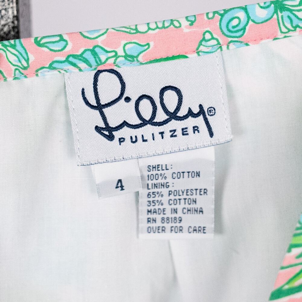 Vintage Lilly Pulitzer See Ya Later Alligator Skirt Size 4 Preppy Tropical Beach - Picture 6 of 6